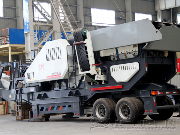 粗破輪胎移動破碎站