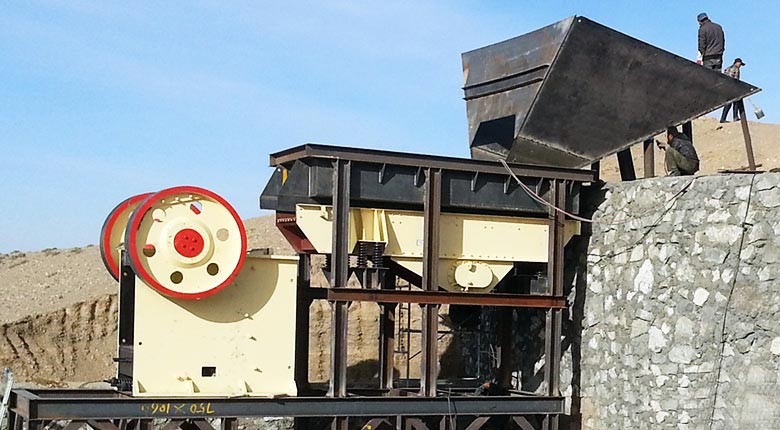 湖南顎式破碎機生產線案例現場