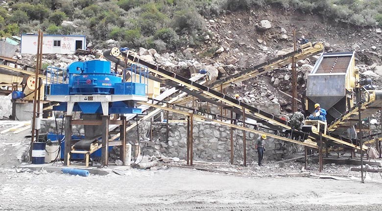 湖北花崗巖制砂生產線客戶現場