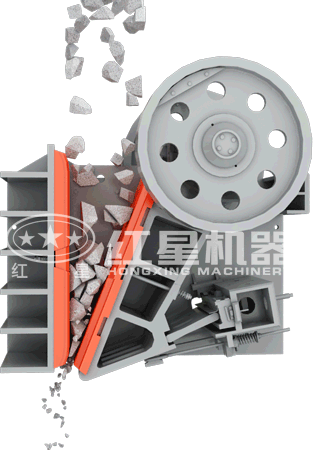 PE500x750顎式破碎機是由偏心軸帶動動鄂板作來回往復運動完成破碎作業的