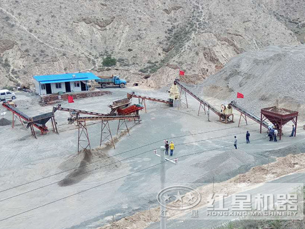由紅星機器配置的砂石生產線