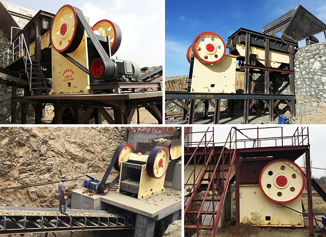 顎式破碎機(jī)現(xiàn)場(chǎng)