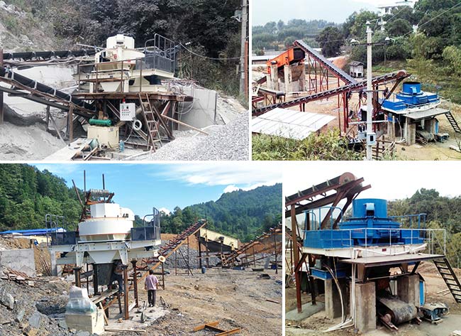 花崗巖破碎機人工制砂現場