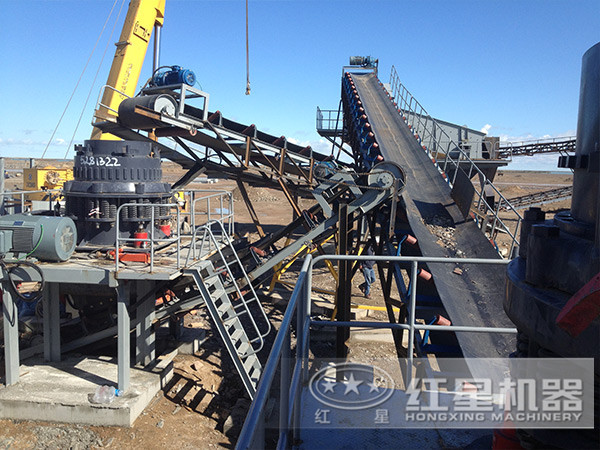 圓錐破碎機中細碎物料