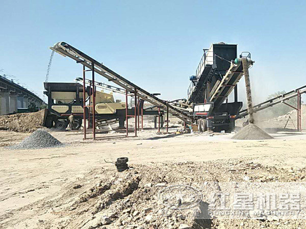 型號HX1349HD110移動破碎機生產現場