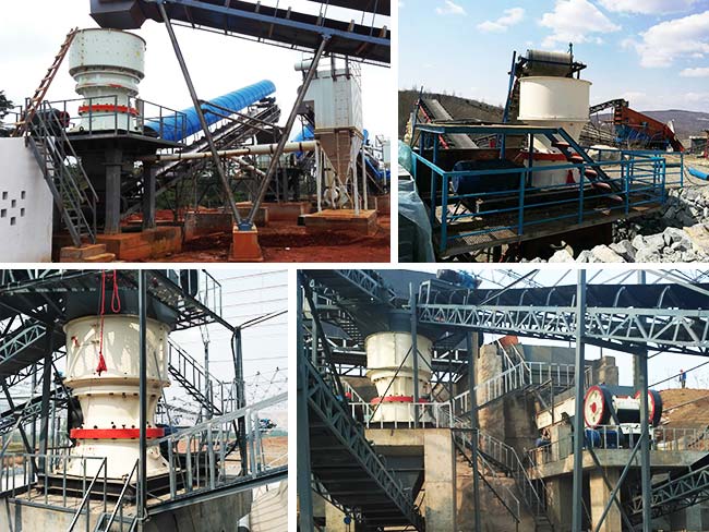 圓錐破碎機破碎現場拼圖 圓錐破碎機破碎現場拼圖