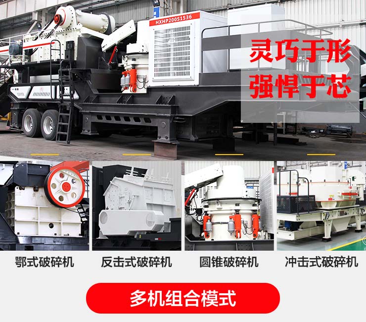多種不同組合的移動破碎機都可以配備篩分系統