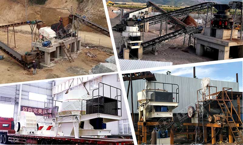 各種不同的制沙生產線配置方案現場 各種不同的制沙生產線配置方案現場