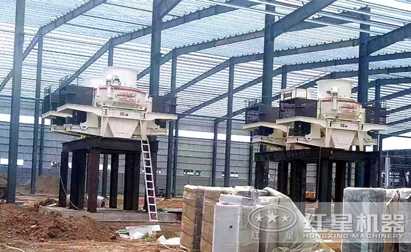 四臺HVI制砂機時產量500噸以上