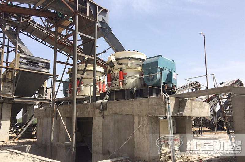 顎式破碎機(jī)+圓錐式破碎機(jī)+圓錐式破碎機(jī)系統(tǒng)